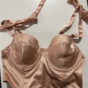 Elegant Satin Bustier in Blush